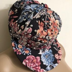Floral print snapback hat/cap